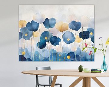 Gold and blue flowers