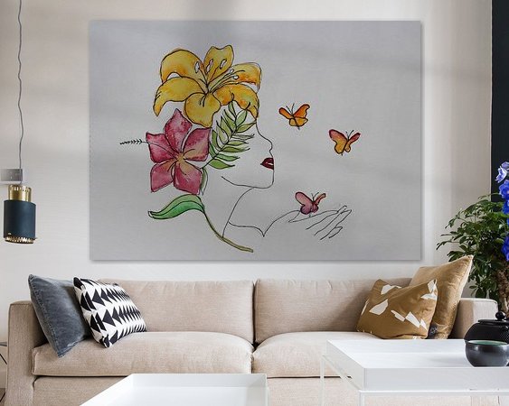 Example of the artwork in a room