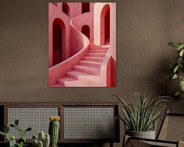 Roze trappen en doorgangen van But First Framing