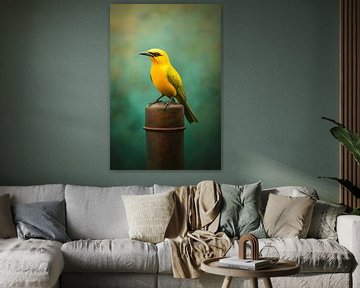 Kleurrijke vogel portret van But First Framing