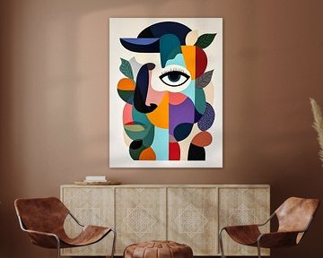 A colourful separate face