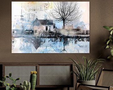 fond rural artistique, graphique saisonnier 10