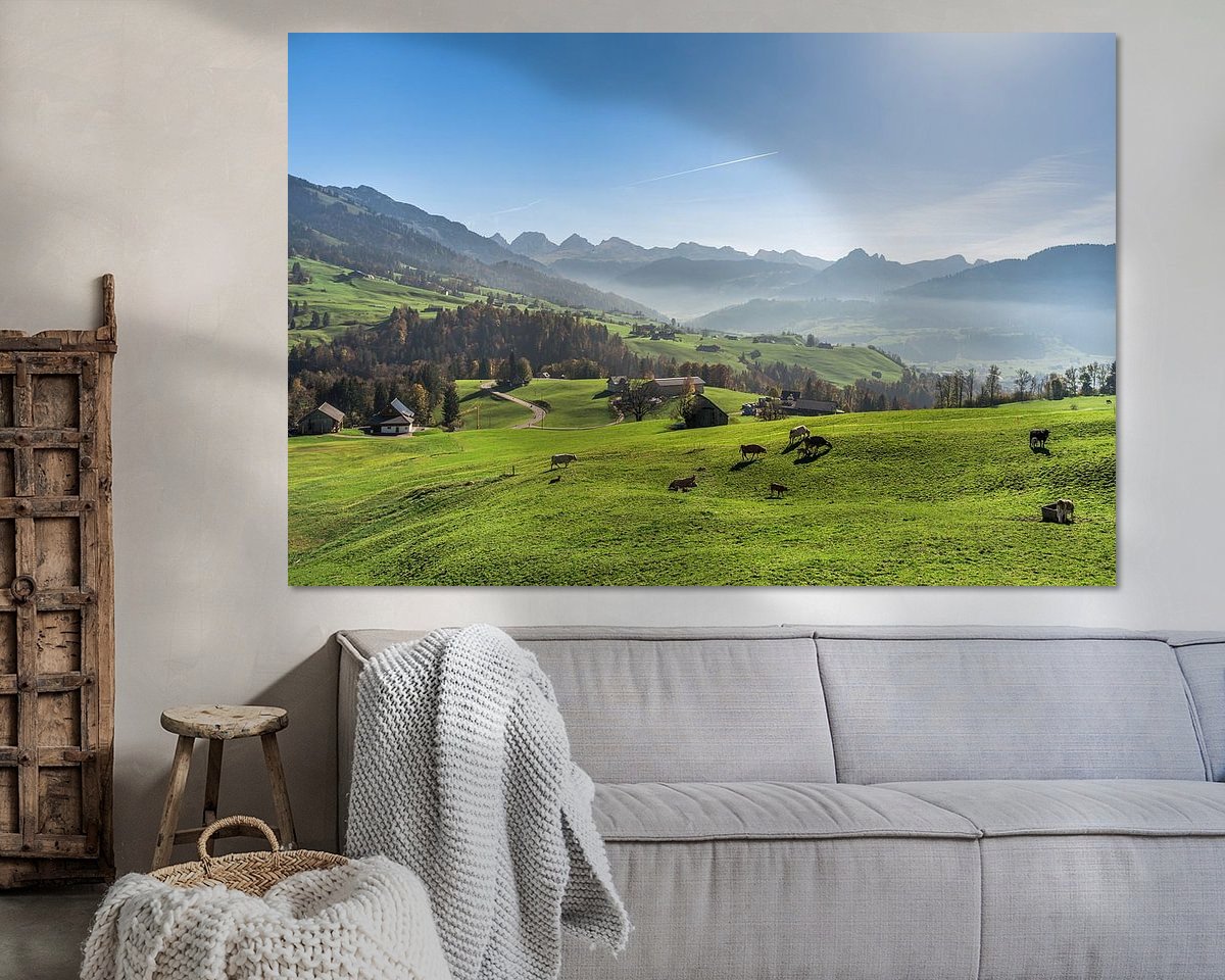 Voorbeeld van het werk in een kamer