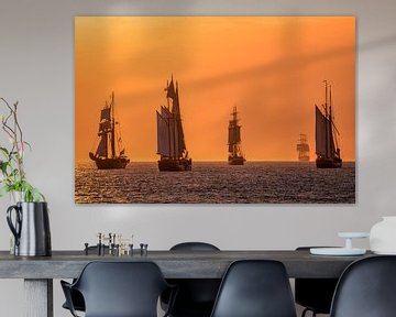 Sailing ships on the Hanse Sail by Rico Ködder