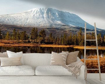 Gaustatoppen in Norway, transition from autumn to winter