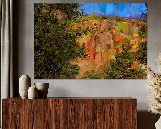 Voorbeeld van het werk in een kamer