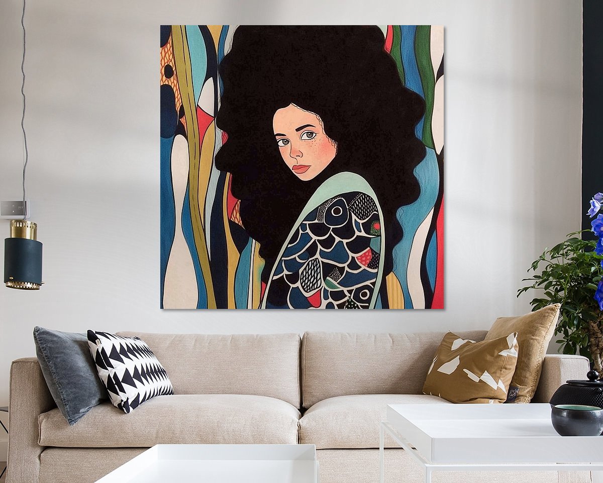 Voorbeeld van het werk in een kamer