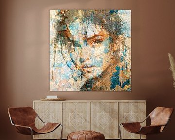 Gelaagd portret van vergankelijkheid van Color Square