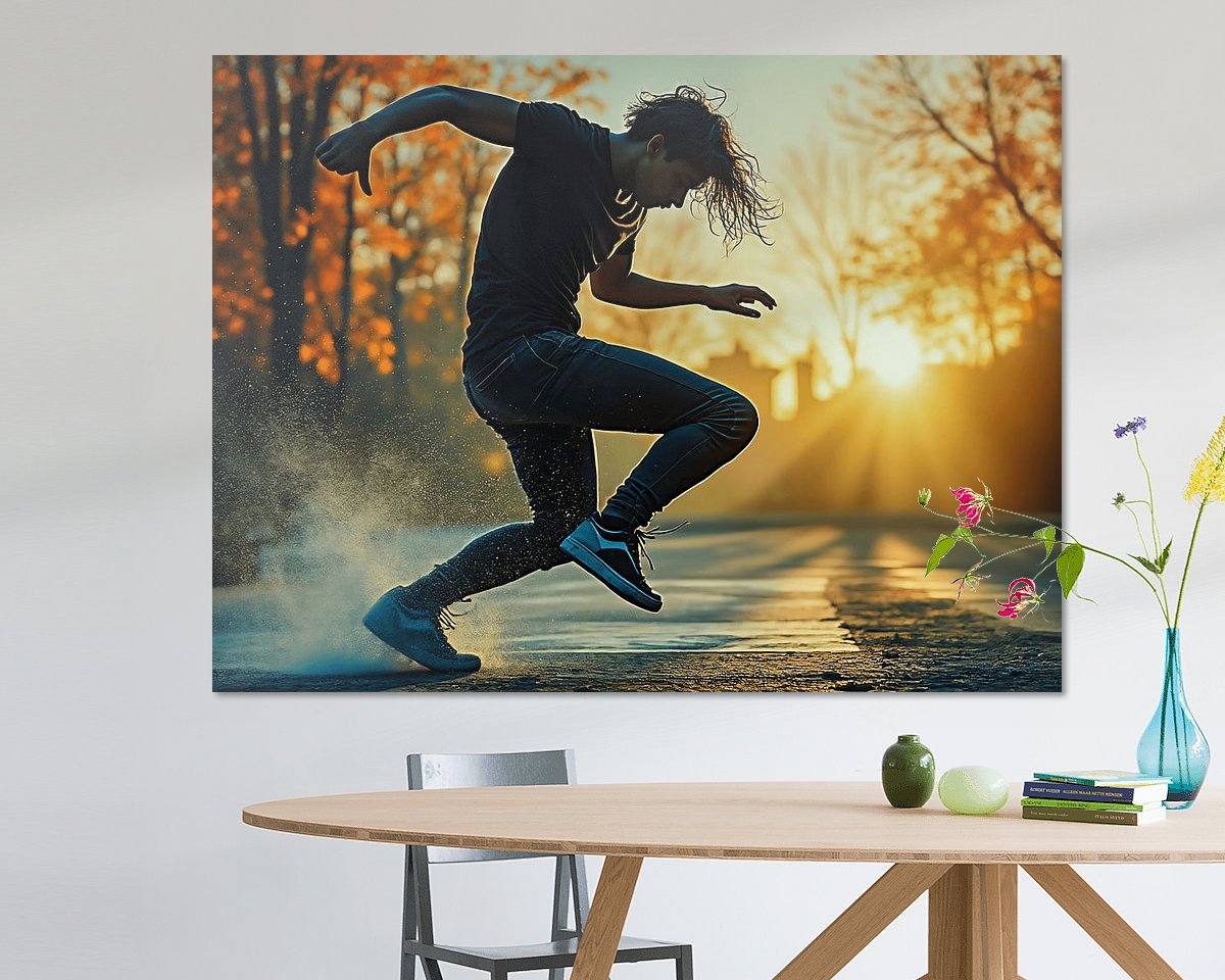 Voorbeeld van het werk in een kamer
