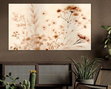 Moderne en abstracte Japandi plantkunde in zonlicht van Mad Dog Art