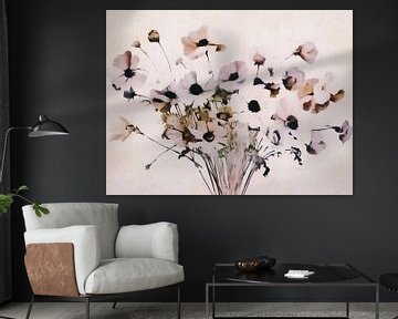 Contemporary and abstract Japandi botany