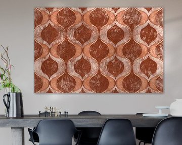 Modern Scandinavian Bauhaus Abstraction Brown