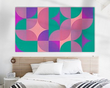 Modern Scandinavian Bauhaus Abstraction Neon