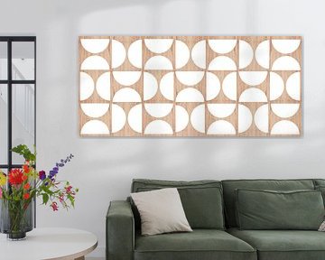 Modern Scandinavian Bauhaus Abstraction Wood