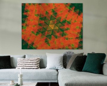 Ster Mandala - Moderne en abstracte hedendaagse kunst van Mad Dog Art