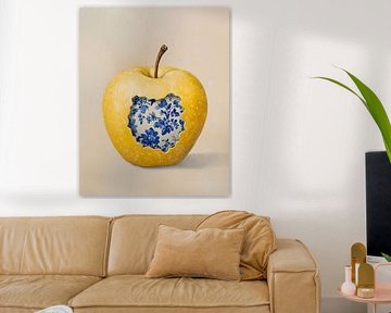 Appel met blue delft