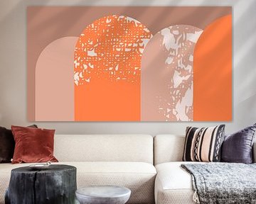 Modern Abstrakt Pastell Bogen Geometrisch Organisch