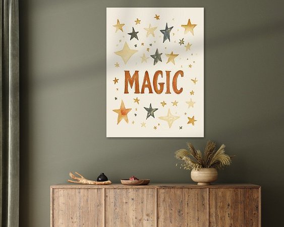 Voorbeeld van het werk in een kamer