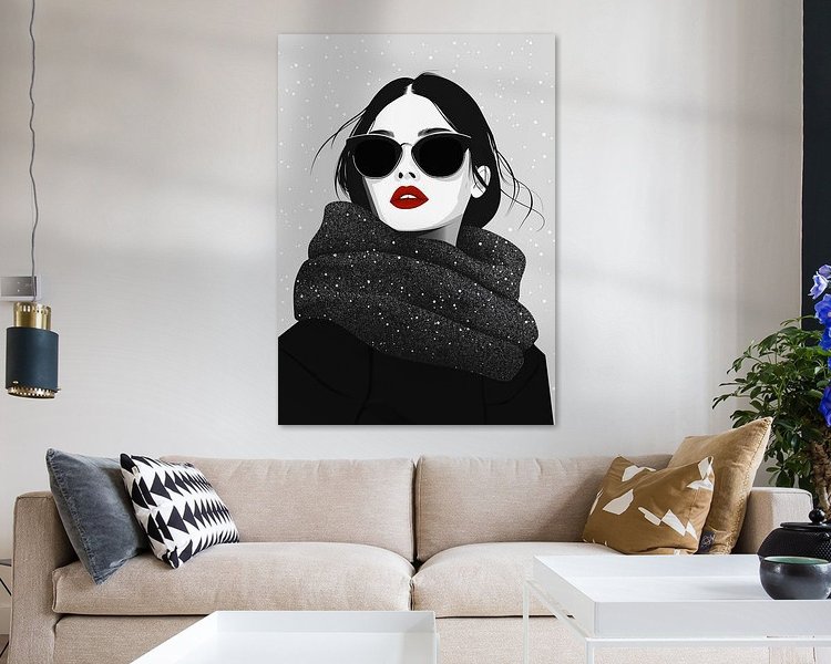 Voorbeeld van het werk in een kamer