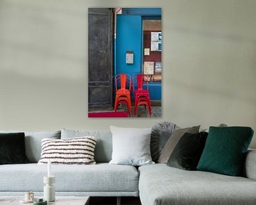 Red chairs in St Malo | Brittany by Flatfield
