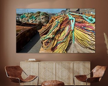 Ropes at the harbour of St. Malo / Brittany by Flatfield
