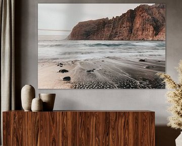 Gigantische kliffen | zonsondergang in Los Gigantes Tenerife foto print van Elise van Gils