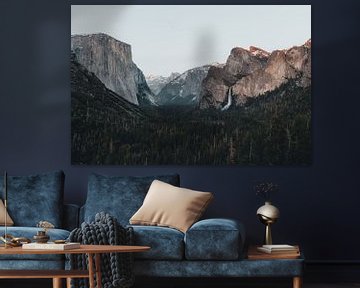 Classic but stunning view of Yosemite | photo art print van Elise van Gils