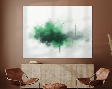 Abstract kunstwerk met groen