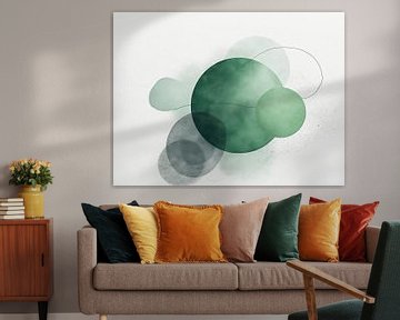 Abstract kunstwerk met groen van The Photo Artist
