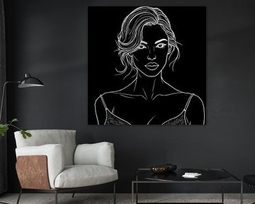 Tekening van een vrouw