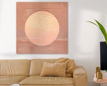 Modern Japandi sun Abstraction in natural colours