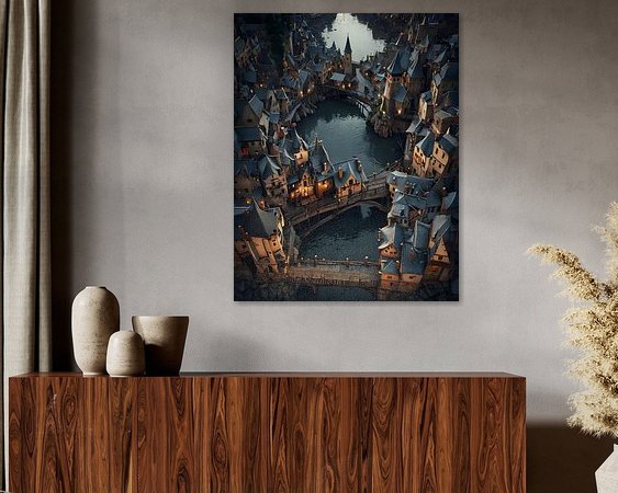 Voorbeeld van het werk in een kamer