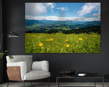 Flowery view of the Oberallgäu and the low-lying clouds by Leo Schindzielorz