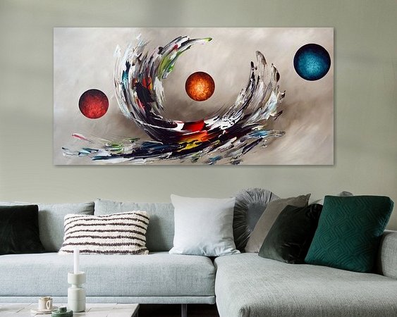 Voorbeeld van het werk in een kamer