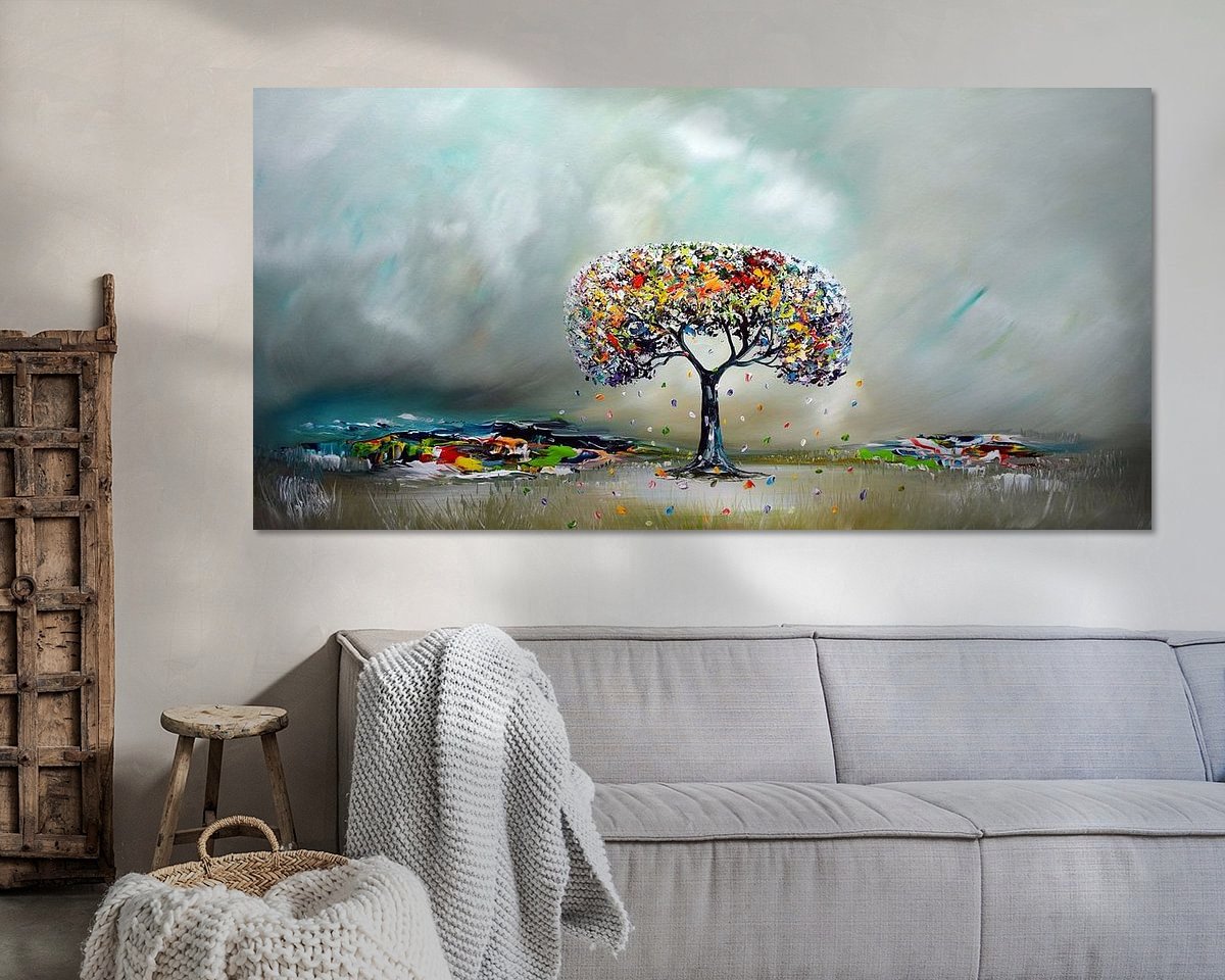 Voorbeeld van het werk in een kamer