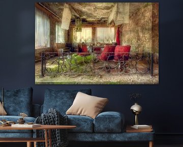 Dining Room in Abandoned Building. by Roman Robroek - Photos of Abandoned Buildings