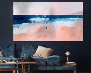 Surfers bij de zee