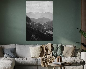 Neuschwanstein Castle and the Allgäu/Tannheim Alps by Leo Schindzielorz