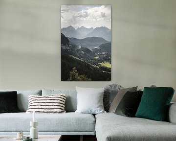 Neuschwanstein Castle and the Allgäu/Tannheim Alps by Leo Schindzielorz