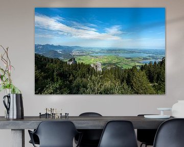Tegelberg with a view of the Ostallgäu, Forggensee, Füssen by Leo Schindzielorz