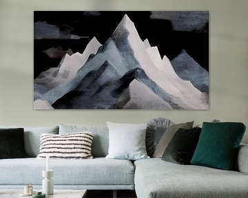 Abstrakt Moderne Japandi Gebirgslandschaft Japan Natur