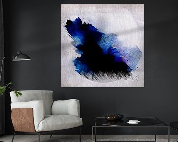 Modern Abstract Japandi Maanlandschap van FRESH Fine Art