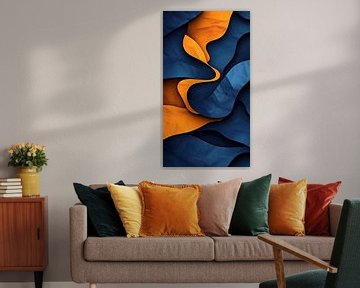 dark blue and orange by johan saifudin