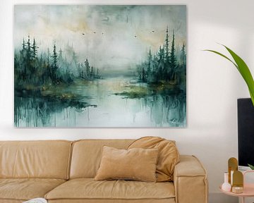 Bosmeer van Abstract Schilderij