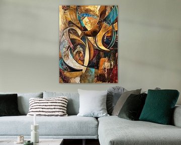 Abstract van Abstract Schilderij