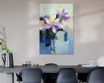 Abstract minimale Bloem van Abstract Schilderij