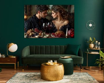 Romantisches Abendessen in einem eleganten Restaurant