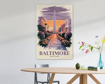 Baltimore, Maryland Vintage Travel Poster van Poster Art Shop