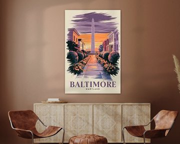 Baltimore, Maryland Vintage Travel Poster van Poster Art Shop