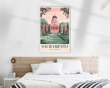 Sacramento, California Vintage Travel Poster by Poster Art Shop